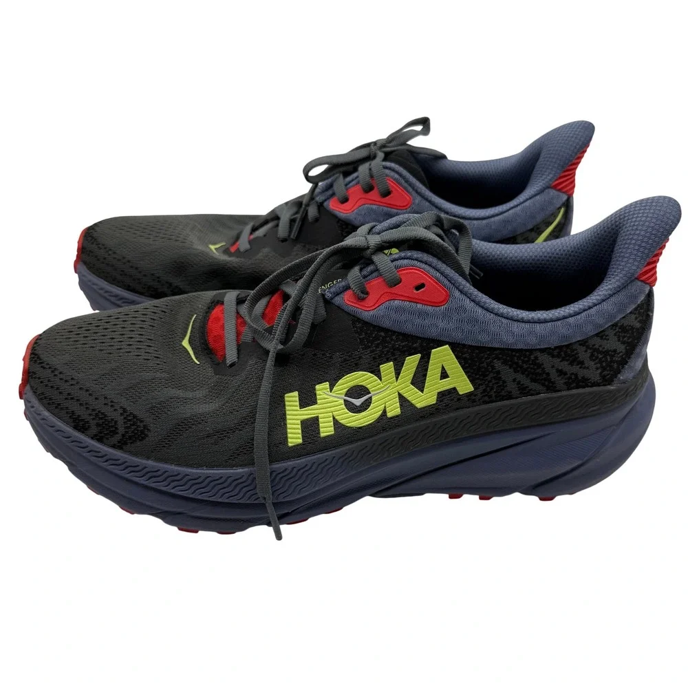 Hoka Challenger ATR 7 Women's Trail Running Shoes‎ Gray Red Yellow Size 11B